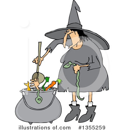 Royalty-Free (RF) Witch Clipart Illustration by djart - Stock Sample #1355259