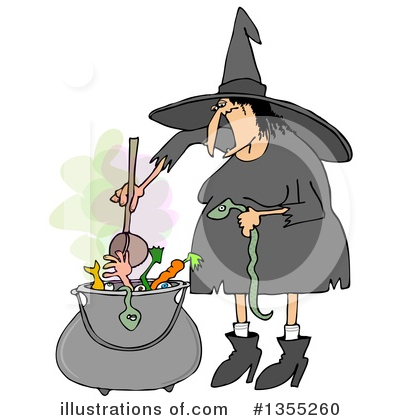 Royalty-Free (RF) Witch Clipart Illustration by djart - Stock Sample #1355260