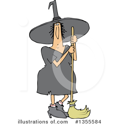 Royalty-Free (RF) Witch Clipart Illustration by djart - Stock Sample #1355584