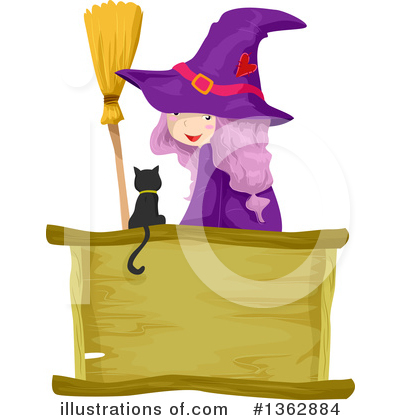 Witch Cat Clipart #1362884 by BNP Design Studio