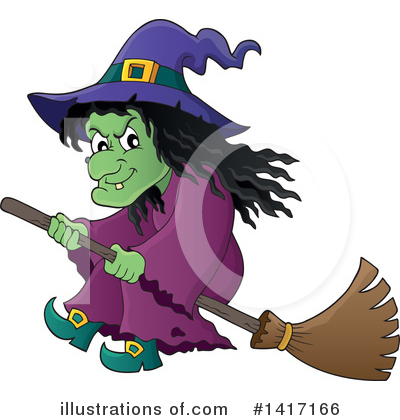 Royalty-Free (RF) Witch Clipart Illustration by visekart - Stock Sample #1417166