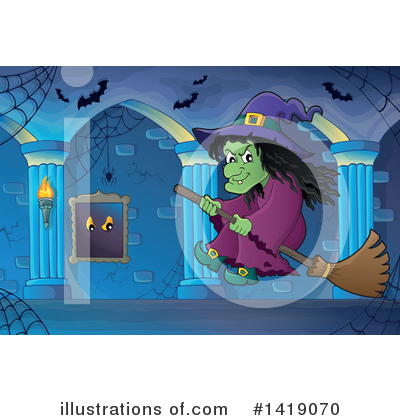 Royalty-Free (RF) Witch Clipart Illustration by visekart - Stock Sample #1419070