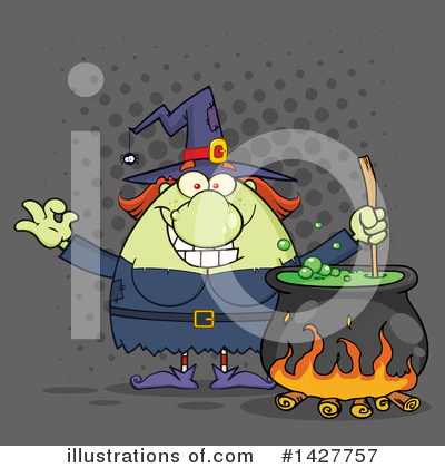 Royalty-Free (RF) Witch Clipart Illustration by Hit Toon - Stock Sample #1427757