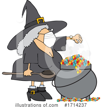 Royalty-Free (RF) Witch Clipart Illustration by djart - Stock Sample #1714237