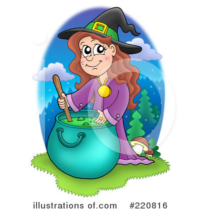 Royalty-Free (RF) Witch Clipart Illustration by visekart - Stock Sample #220816