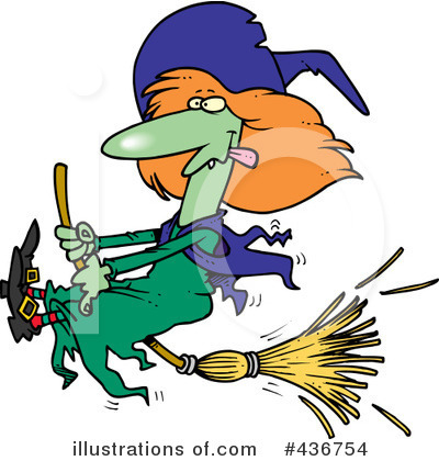 Royalty-Free (RF) Witch Clipart Illustration by toonaday - Stock Sample #436754