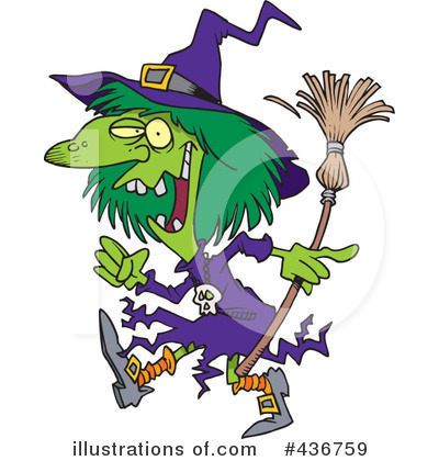 Royalty-Free (RF) Witch Clipart Illustration by toonaday - Stock Sample #436759