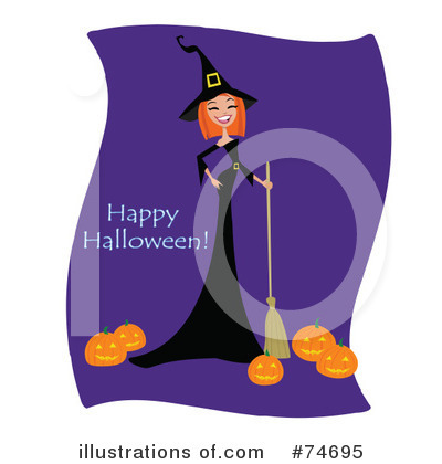 Royalty-Free (RF) Witch Clipart Illustration by peachidesigns - Stock Sample #74695
