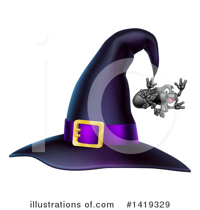 Royalty-Free (RF) Witch Hat Clipart Illustration by AtStockIllustration - Stock Sample #1419329