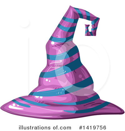 Royalty-Free (RF) Witch Hat Clipart Illustration by merlinul - Stock Sample #1419756