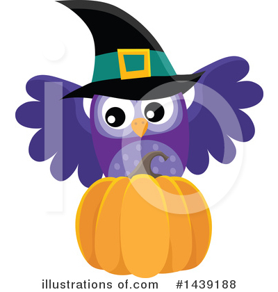 Royalty-Free (RF) Witch Owl Clipart Illustration by visekart - Stock Sample #1439188