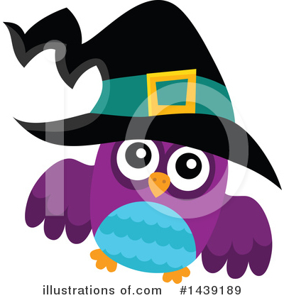 Royalty-Free (RF) Witch Owl Clipart Illustration by visekart - Stock Sample #1439189