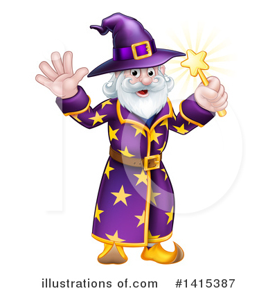 Magician Clipart #1415387 by AtStockIllustration