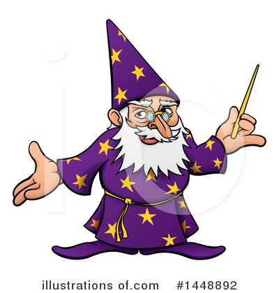 Royalty-Free (RF) Wizard Clipart Illustration by AtStockIllustration - Stock Sample #1448892