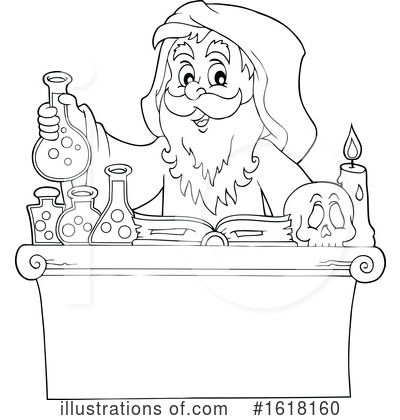Royalty-Free (RF) Wizard Clipart Illustration by visekart - Stock Sample #1618160