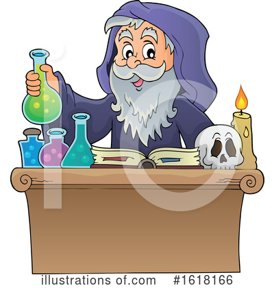 Royalty-Free (RF) Wizard Clipart Illustration by visekart - Stock Sample #1618166