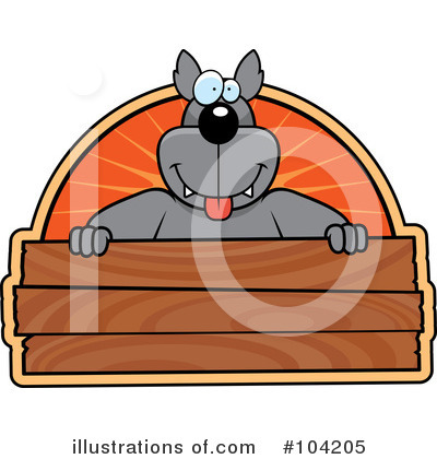Royalty-Free (RF) Wolf Clipart Illustration by Cory Thoman - Stock Sample #104205