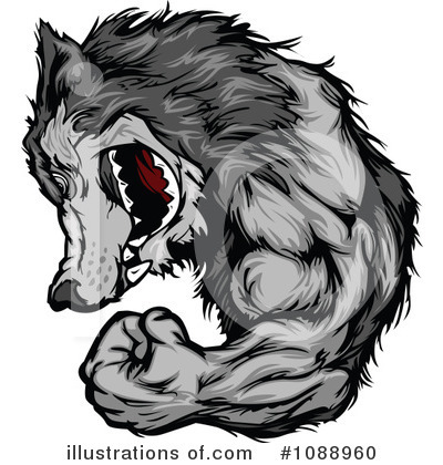 Royalty-Free (RF) Wolf Clipart Illustration by Chromaco - Stock Sample #1088960