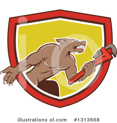 Royalty-Free (RF) Wolf Clipart Illustration by patrimonio - Stock Sample #1313668