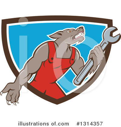 Royalty-Free (RF) Wolf Clipart Illustration by patrimonio - Stock Sample #1314357