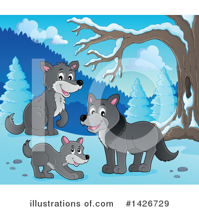 Royalty-Free (RF) Wolf Clipart Illustration by visekart - Stock Sample #1426729