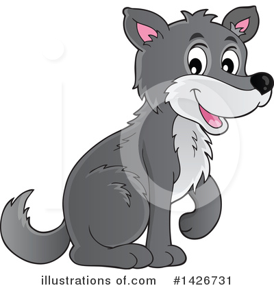 Royalty-Free (RF) Wolf Clipart Illustration by visekart - Stock Sample #1426731