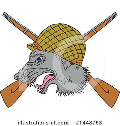 Royalty-Free (RF) Wolf Clipart Illustration by patrimonio - Stock Sample #1448763