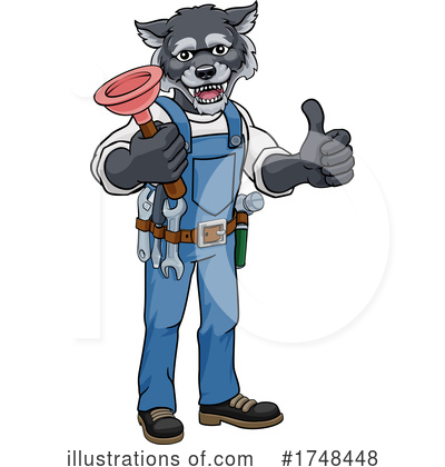 Royalty-Free (RF) Wolf Clipart Illustration by AtStockIllustration - Stock Sample #1748448