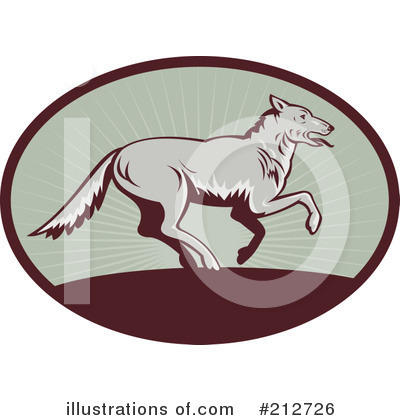 Royalty-Free (RF) Wolf Clipart Illustration by patrimonio - Stock Sample #212726