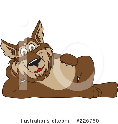 Royalty-Free (RF) Wolf Mascot Clipart Illustration by Mascot Junction - Stock Sample #226750