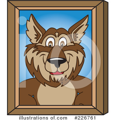 Royalty-Free (RF) Wolf Mascot Clipart Illustration by Mascot Junction - Stock Sample #226761