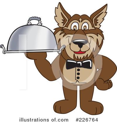 Royalty-Free (RF) Wolf Mascot Clipart Illustration by Mascot Junction - Stock Sample #226764