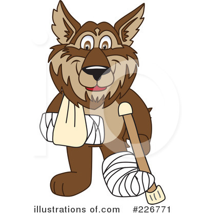 Royalty-Free (RF) Wolf Mascot Clipart Illustration by Mascot Junction - Stock Sample #226771