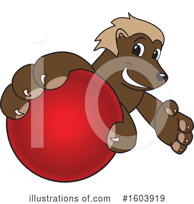 Royalty-Free (RF) Wolverine Mascot Clipart Illustration by Mascot Junction - Stock Sample #1603919