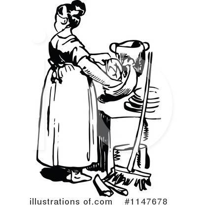 Royalty-Free (RF) Woman Clipart Illustration by Prawny Vintage - Stock Sample #1147678
