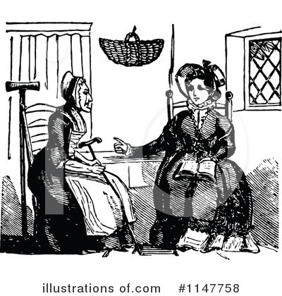 Royalty-Free (RF) Woman Clipart Illustration by Prawny Vintage - Stock Sample #1147758