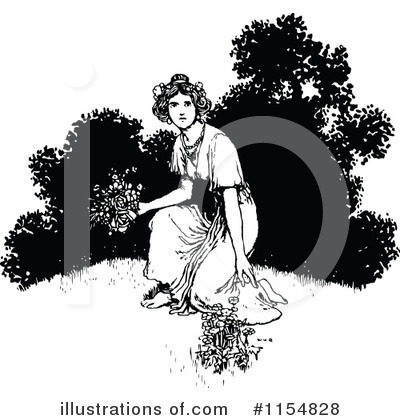 Royalty-Free (RF) Woman Clipart Illustration by Prawny Vintage - Stock Sample #1154828