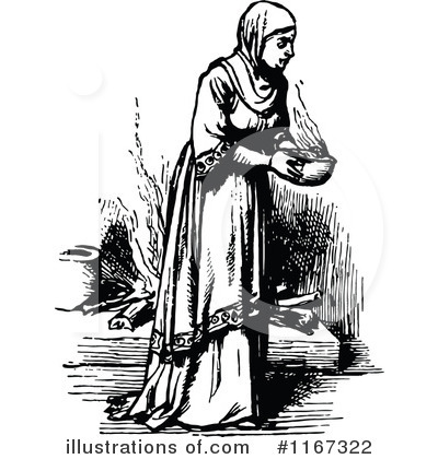Royalty-Free (RF) Woman Clipart Illustration by Prawny Vintage - Stock Sample #1167322