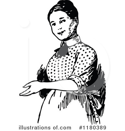 Royalty-Free (RF) Woman Clipart Illustration by Prawny Vintage - Stock Sample #1180389