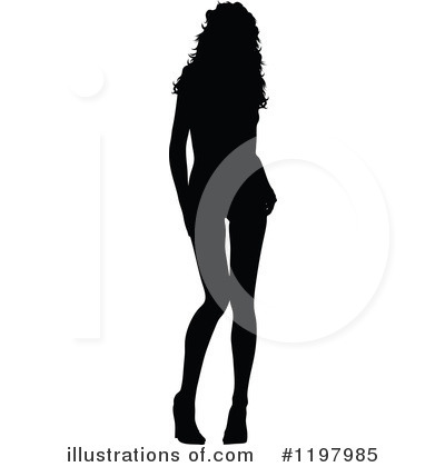 Silhouetted Woman Clipart #1197985 by KJ Pargeter
