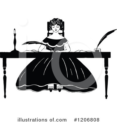 Royalty-Free (RF) Woman Clipart Illustration by Prawny Vintage - Stock Sample #1206808