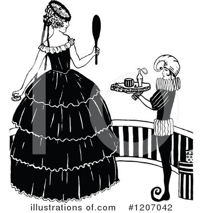 Royalty-Free (RF) Woman Clipart Illustration by Prawny Vintage - Stock Sample #1207042