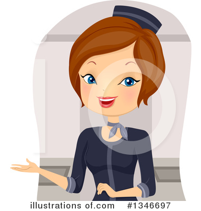 Stewardess Clipart #1346697 by BNP Design Studio