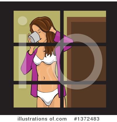 Drinking Clipart #1372483 by David Rey