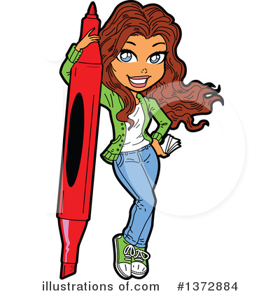 Marker Clipart #1372884 by Clip Art Mascots