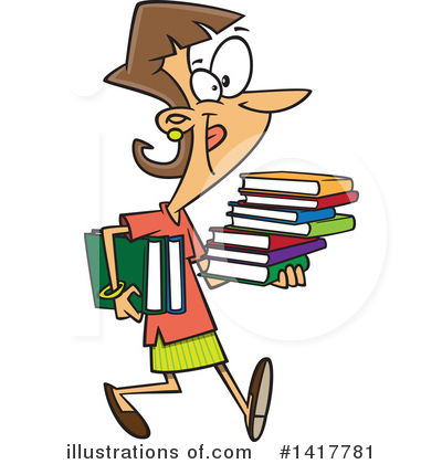 Bookworm Clipart #1417781 by toonaday