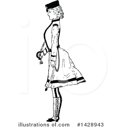 Royalty-Free (RF) Woman Clipart Illustration by Prawny Vintage - Stock Sample #1428943