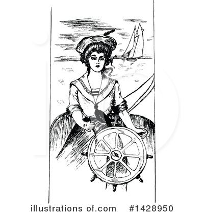 Royalty-Free (RF) Woman Clipart Illustration by Prawny Vintage - Stock Sample #1428950