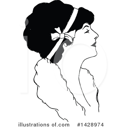 Royalty-Free (RF) Woman Clipart Illustration by Prawny Vintage - Stock Sample #1428974