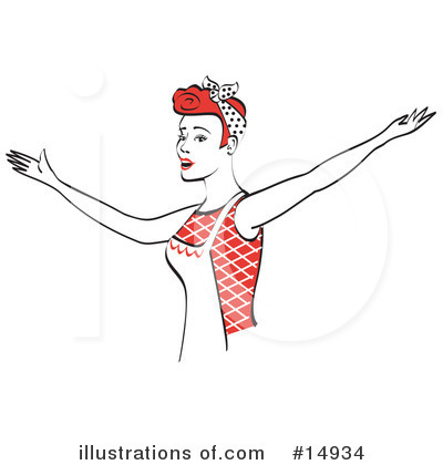 Royalty-Free (RF) Woman Clipart Illustration by Andy Nortnik - Stock Sample #14934